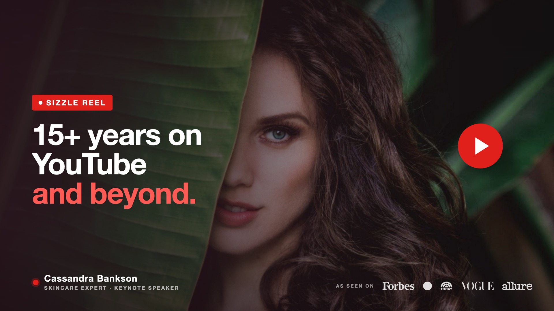 Cassandra Bankson speaker sizzle reel, decoding the science of skincare